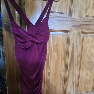 Fashion Magazine Deep Purple High Low Dress